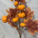 13" MAPLE LEAF SPRAY W/ PUMPKINS