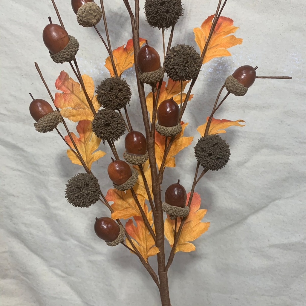 27" ACORN SPRAY W/ LEAVES