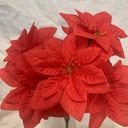 16" POINSETTIA BUSH X7 RED (PONGEE)