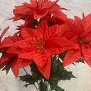 17.5" POINSETTIA BUSH X14 (PONGEE)