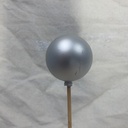 2" ORNAMENT BALL ON 18" PICK MATTE SILVER