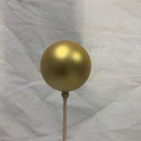 2.25" ORNAMENT BALL ON 18" PICK MATTE GOLD