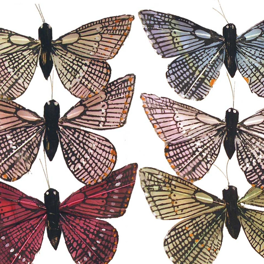 4.5&quot; BUTTERFLY 6 ASSORTED  