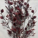 17" THISTLE AND LEAF BUSH X7 BURGUNDY