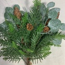 17" PINE BUNDLE W/ FROSTED EUCALYPTUS & CONES