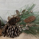 29.5&quot; PINE SWAG W/CHAMPAGNE GLITTER BERRIES/CONES/LEAF