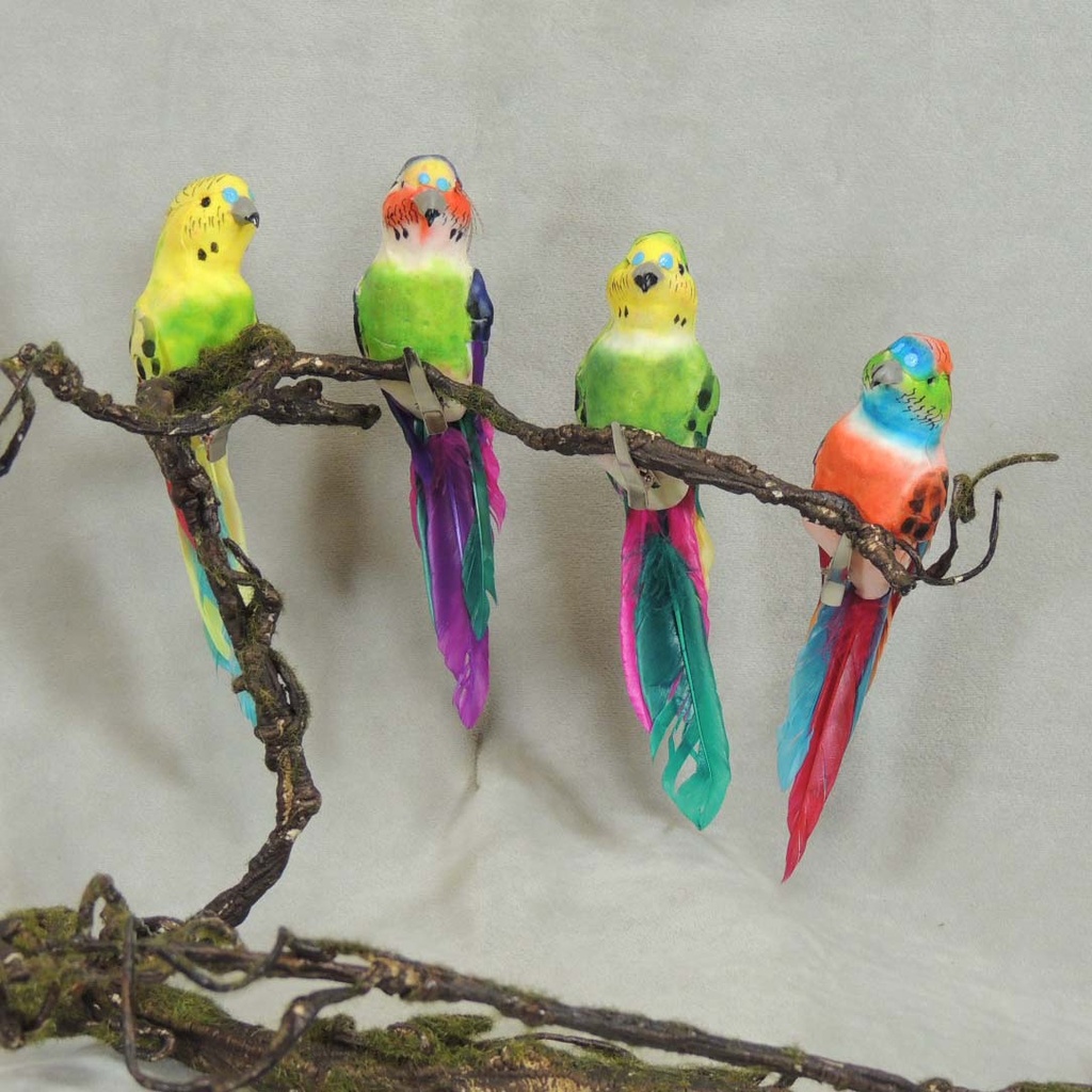 PARROT 7" 4-ASST'D (8/BOX) W/CLIP