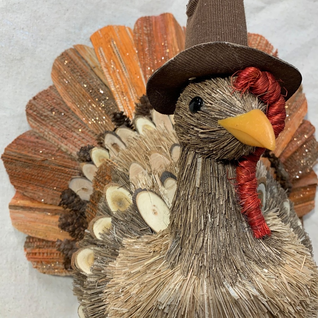 12.5" NAT. MATERIAL TURKEY W/ HAT