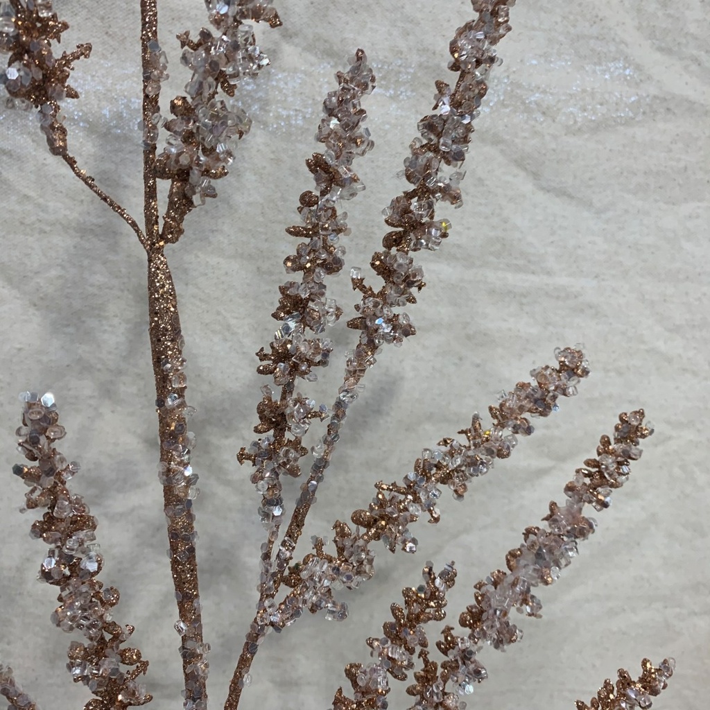 29.5" GLITTER AMARANTHUS SPRAY COPPER