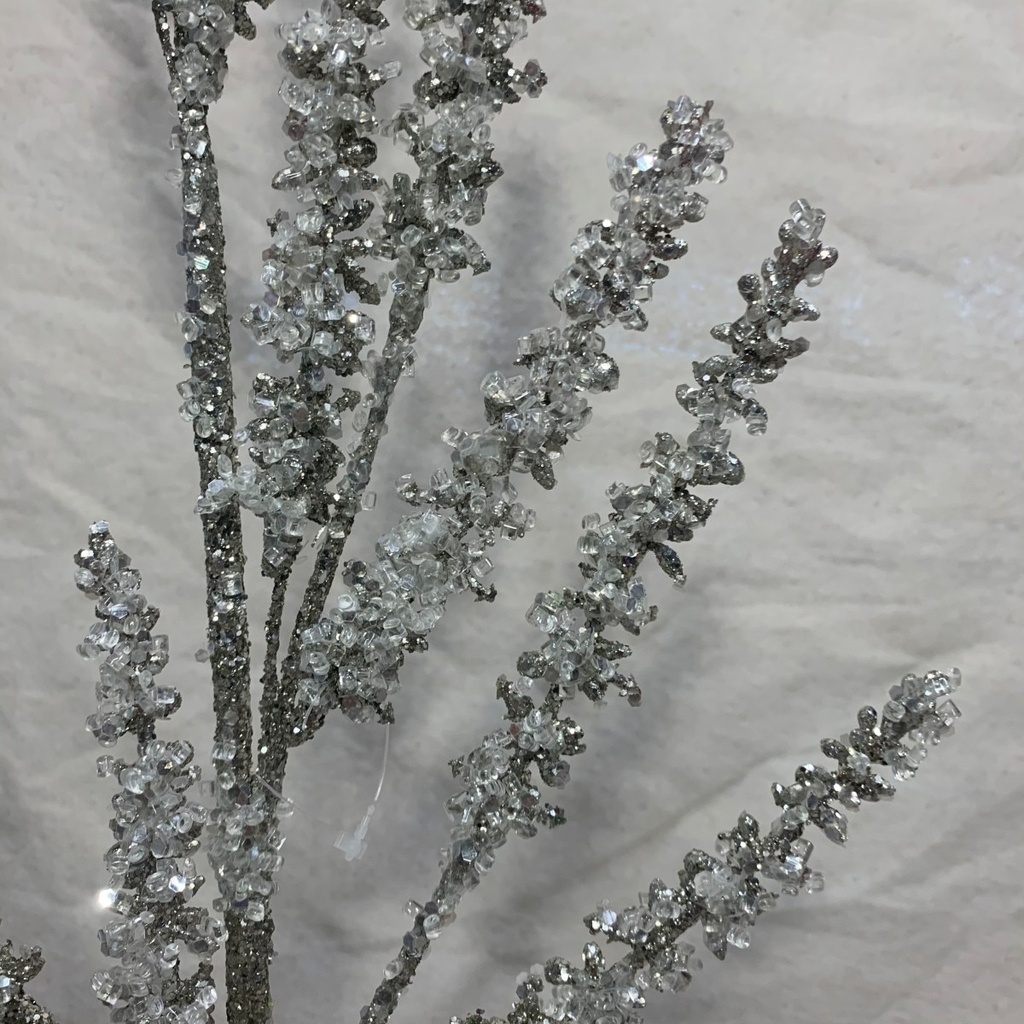 29.5&quot; GLITTER AMARANTHUS SPRAY PLATINUM