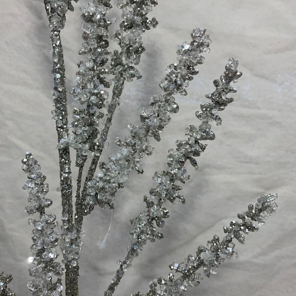 29.5" GLITTER AMARANTHUS SPRAY PLATINUM