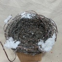 5" SNOWY BIRD NEST