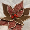 14&quot; POINSETTIA PICK MIXED MATERIAL RED