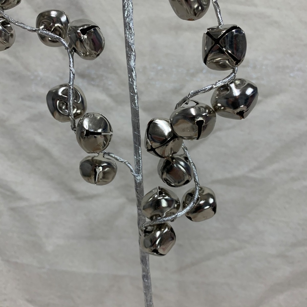 25&quot; JINGLE BELL SPRAY X3 SILVER