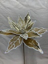 20" METALLIC POINSETTIA PICK GOLD