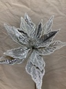 20" METALLIC POINSETTIA PICK PLATINUM