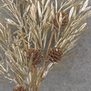 25" METALLIC PINE SPRAY W/ CONES GOLD