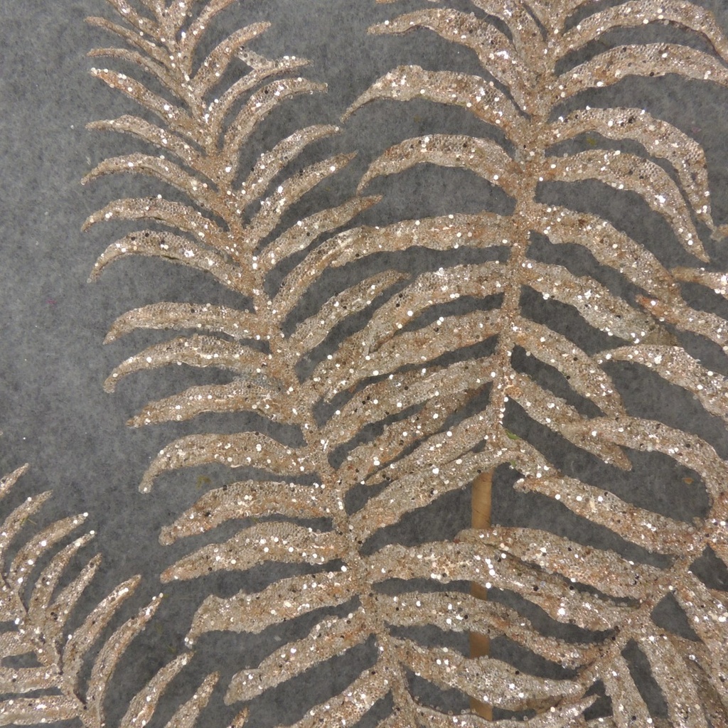 31" GLITTER FERN SPRAY X5 CHAMPAGNE