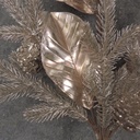 28.5" MAGNOLIA LEAF/PINE SPRAY W/ CONES METALLIC CHAMPAGNE