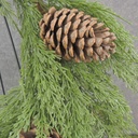 28" JUNIPER WREATH W/ LARGE CONES