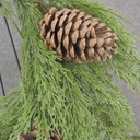 28" JUNIPER WREATH W/ LARGE CONES