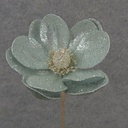 17" GLITTER MAGNOLIA BLOOM PICK BLUE