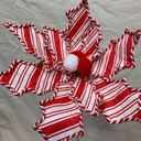 21" CANDYCANE POINSETTIA PICK RED/WHITE