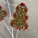27.5&quot; GINGERBREAD TREE SPRAY X3 FROSTED