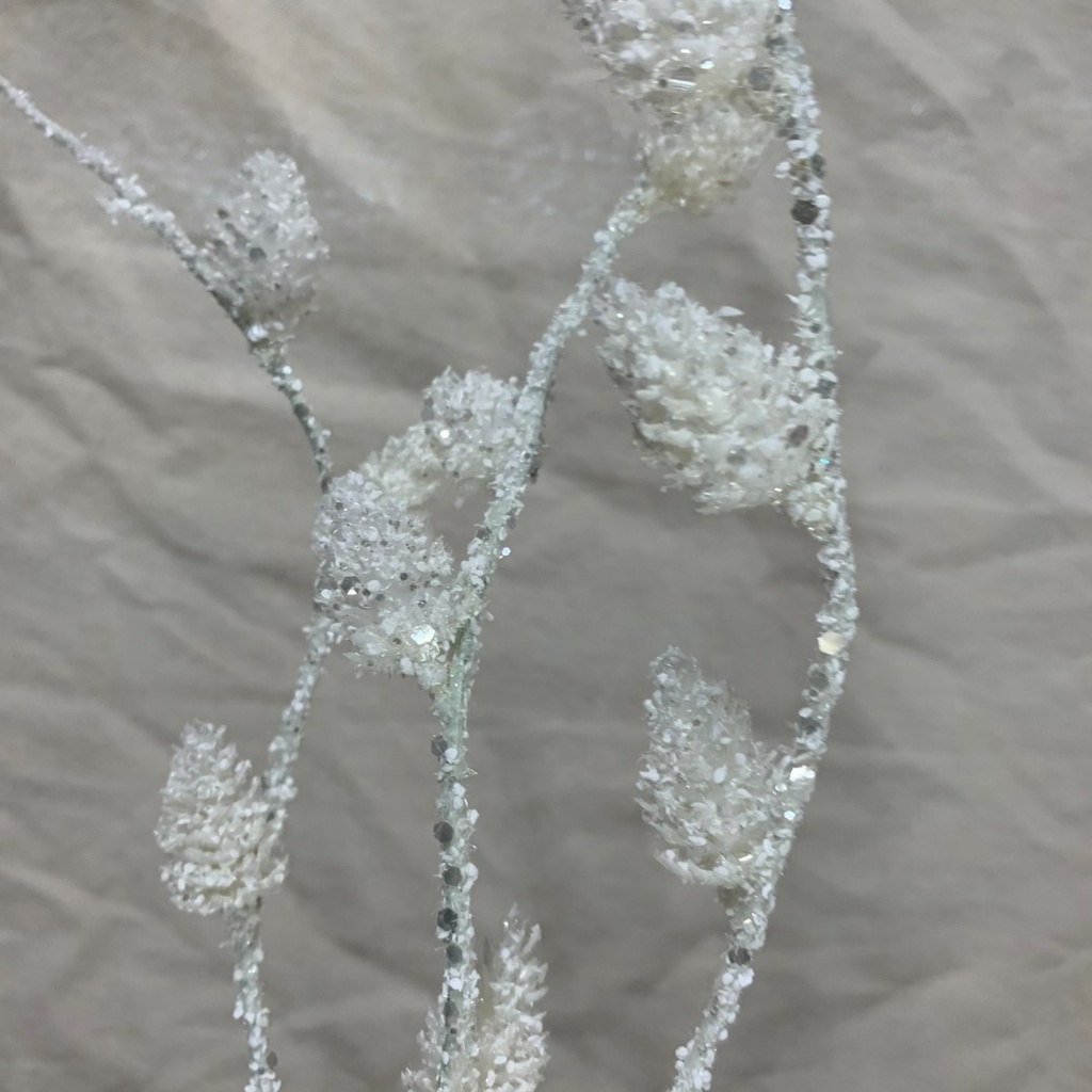 44&quot; PUSSY WILLOW SPRAY X4 WHITE
