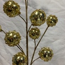 27" ORNAMENT BALL SPRAY W/ ICE GOLD