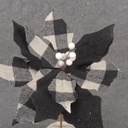 POINSETTIA PICK 13" BLK/WHT PLAID