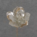 20" METALLIC GOLD MAGNOLIA BLOOM PICK