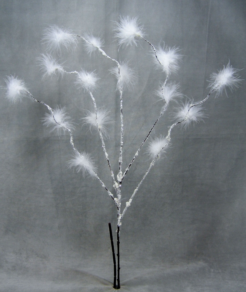 BRANCH X5 W/SNOW 39&quot; X15 SNOWY FLEECE