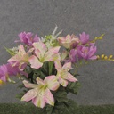 18" ALSTROMERIA/FREESIA BUSH X13 PINK/LAVENDER