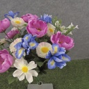 18&quot; IRIS/DAISY/ANENOME BUSH X18 WHITE/BEAUTY/BLUE