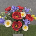 18" IRIS/DAISY/ANENOME BUSH X18 YELLOW/RED/PURPLE