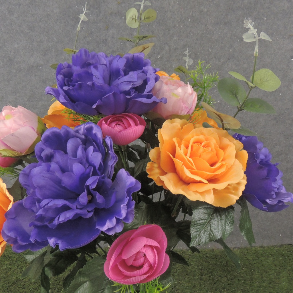 24" PEONY/ROSE/RANUNCULUS BUSH X18