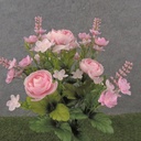 18" RANUNCULUS & HEATHER BUSH X10 PINK