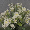 19&quot; WILDFLOWER &amp; HEATHER BUSH X10 CREAM/WHITE