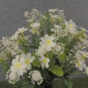 19" WILDFLOWER & HEATHER BUSH X10 CREAM/WHITE