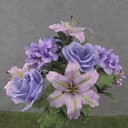 21" LILY/HYDRANGEA/ROSE BUSH X13 PURPLE/LAVENDER