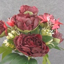 19" PEONY BUSH X13 BURGUNDY