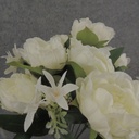19&quot; PEONY BUSH X13 CREAM/WHITE
