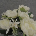 19" PEONY BUSH X13 CREAM/WHITE