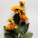 35" SUNFLOWER SPRAY X6 YELLOW