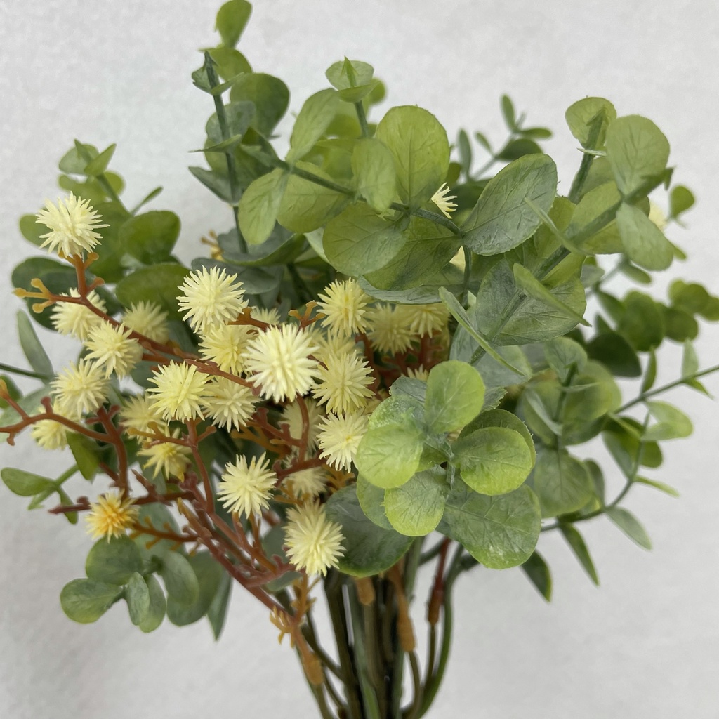 14" EUCALYPTUS & MINI BUR BUNDLE CREAM