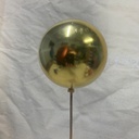 4&quot; ORNAMENT BALL ON 18&quot; PICK GOLD