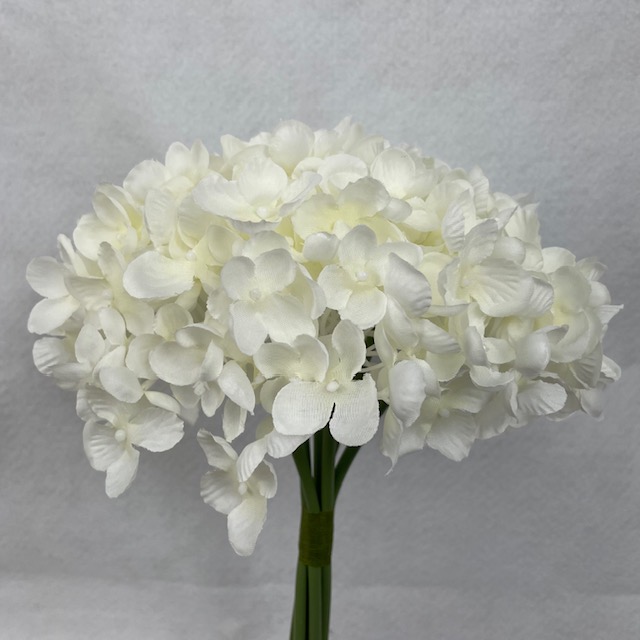 11" HYDRANGEA BUNDLE X6 WHITE