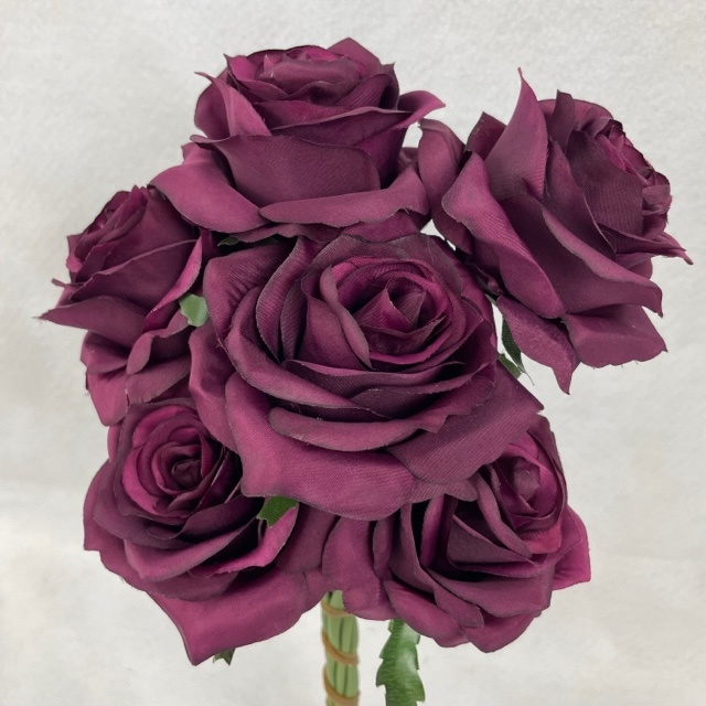 OPEN ROSE BUNDLE X6 BURGUNDY