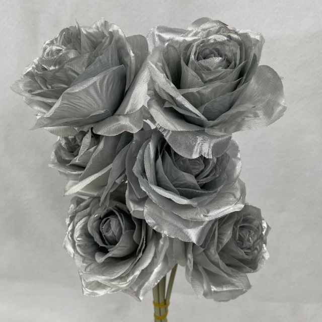 OPEN ROSE BUNDLE X6 SILVER